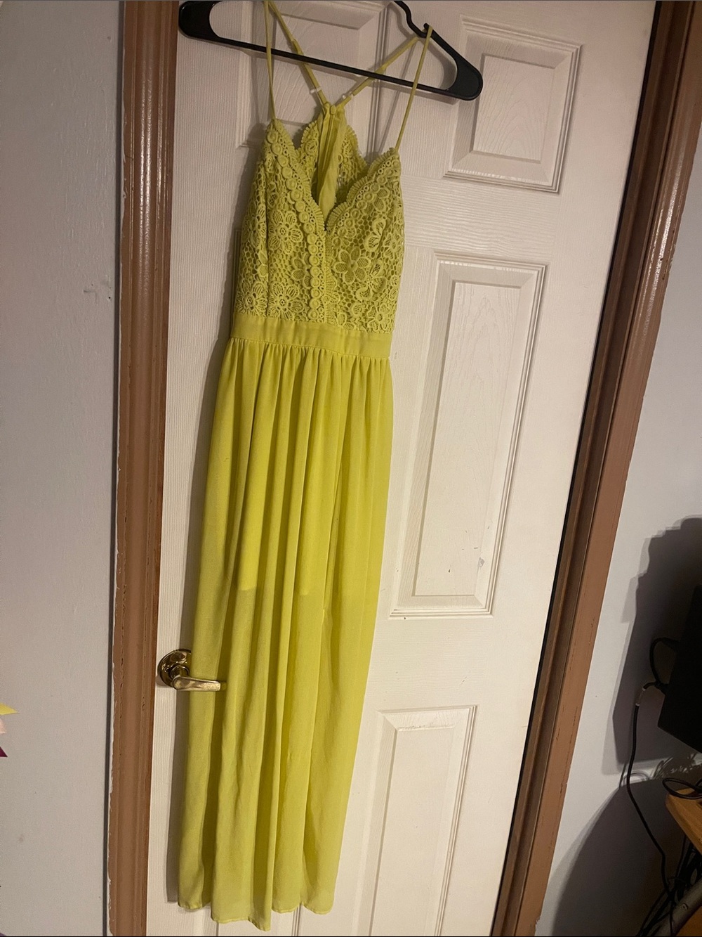 No Boundaries Yellow Lace Maxi Dress